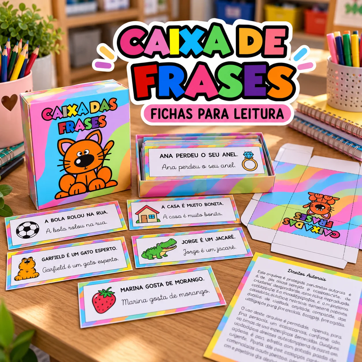 Caixa das Frases – Recurso de Alfabetização para Imprimir — capa do material