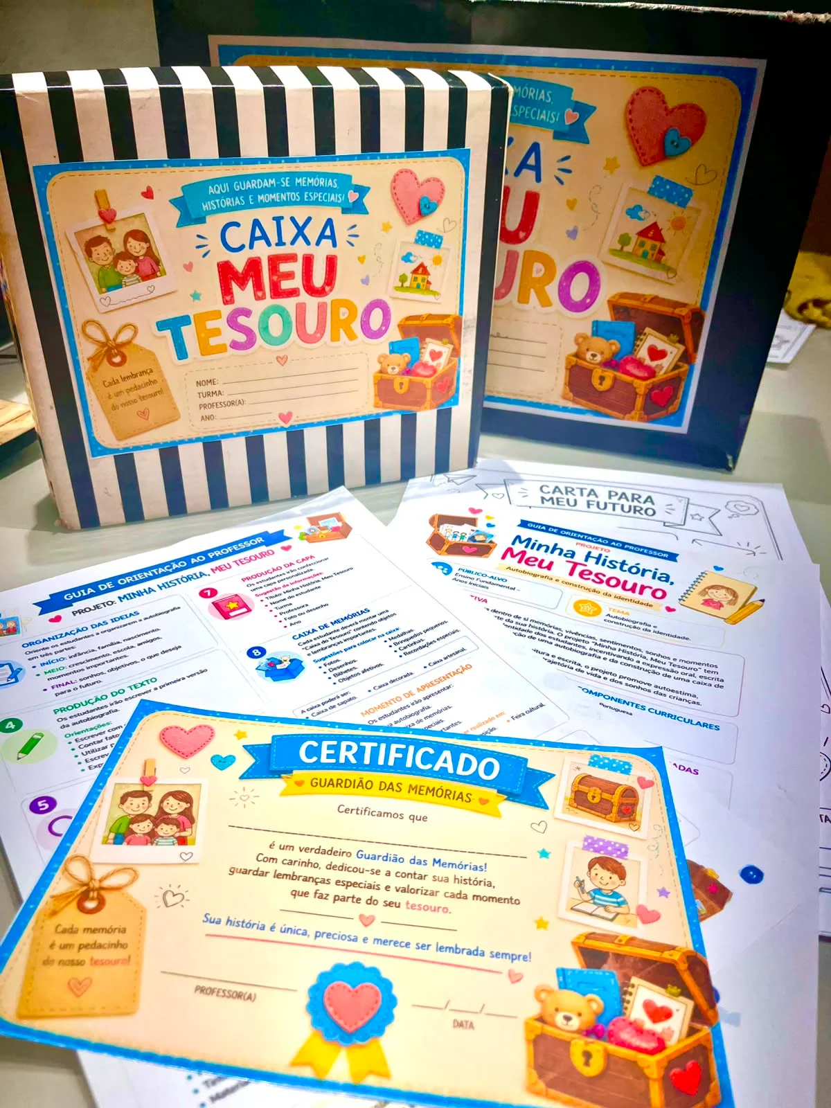 Caixa das Memórias – Projeto de Identidade e Afetividade — amostra 6: 🏆 Certificado Guardião das Memórias