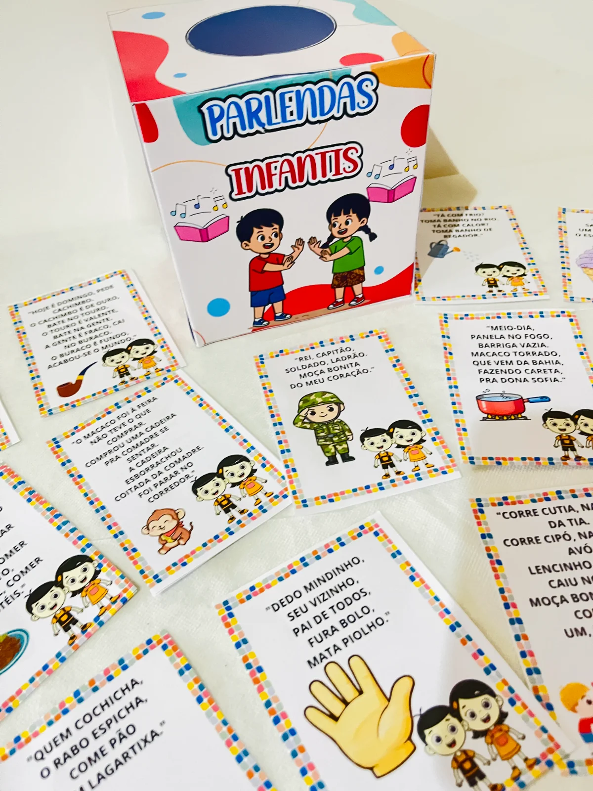 Caixa das Parlendas infantis — Alfabetização para Educação Infantil: Parlendas – Aprender Brincando com a Força da Tradição