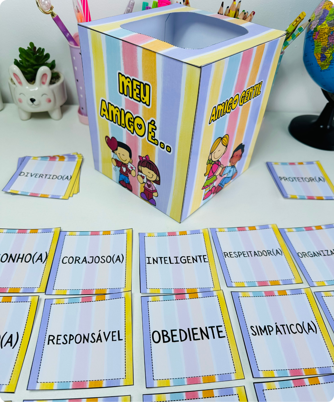 Caixa de amizade para imprimir – Dia do Amigo — amostra 3: O que você recebe no PDF