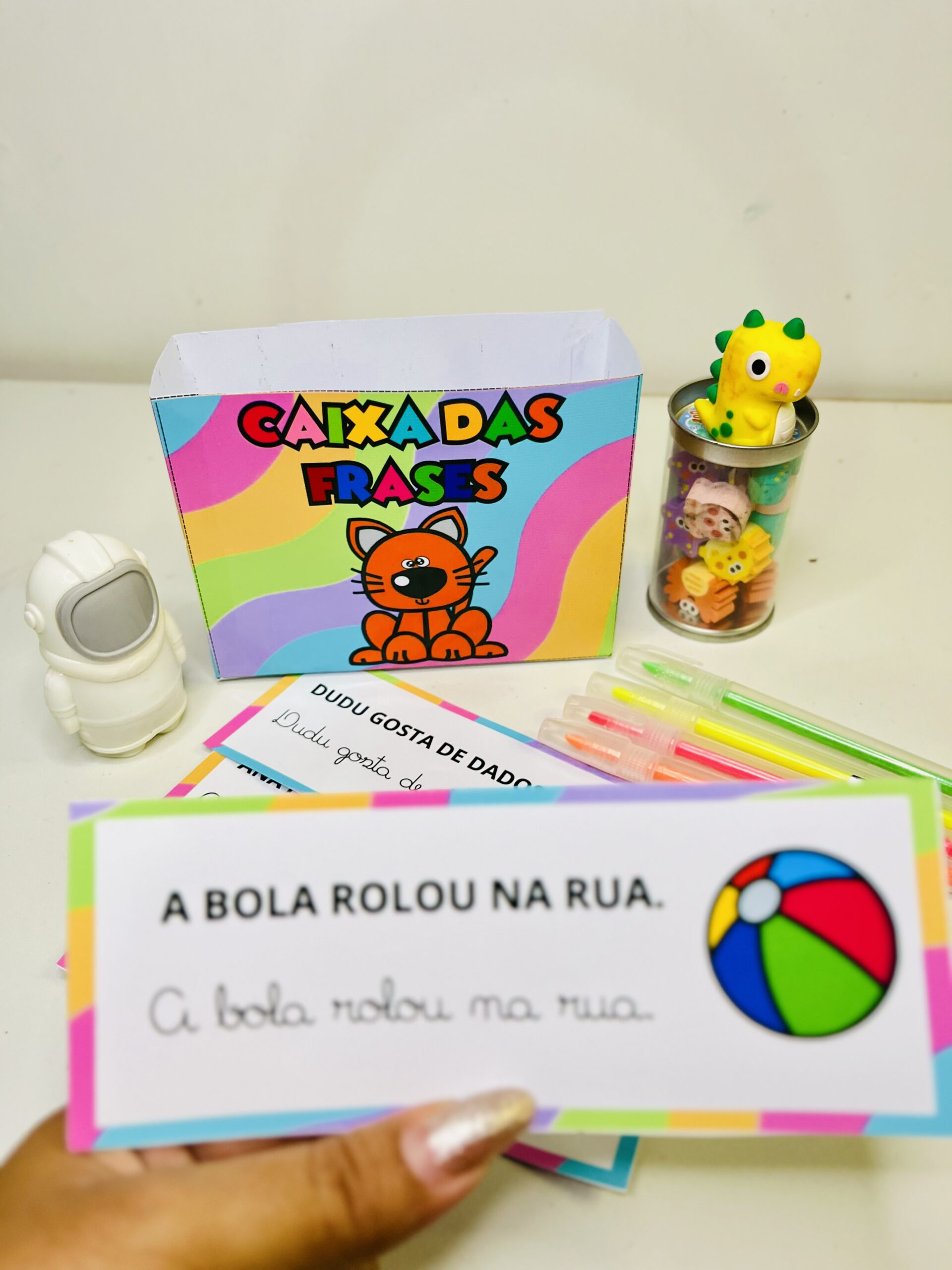 Caixa de frases | Alfabetização — amostra 1: O que vem no material