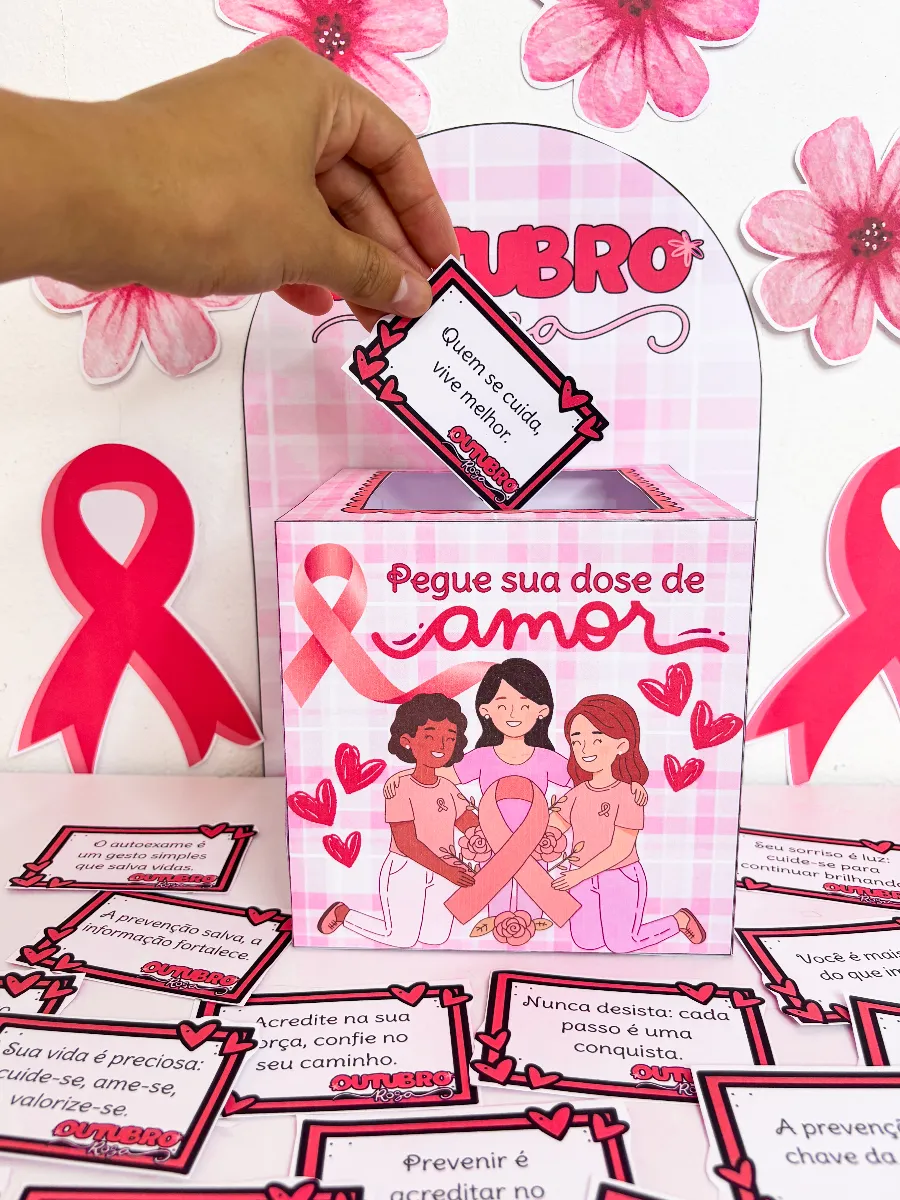 Caixa de Mensagens Outubro Rosa – 36 Frases Motivacionais — amostra 1: Recurso pronto com 36 frases motivacionais para…