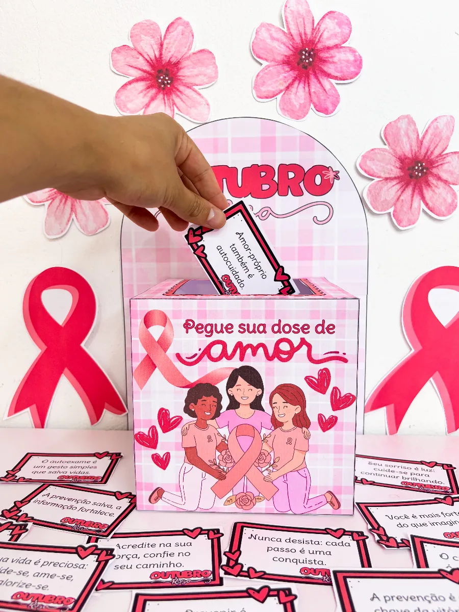 Caixa de Mensagens Outubro Rosa – 36 Frases Motivacionais — amostra 3: Recurso pronto com 36 frases motivacionais para…