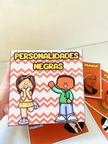 Caixa de Personalidades Negras para Trabalhar a Consciência Negra — amostra 2: Caixa Personalidades Negras com fichas…
