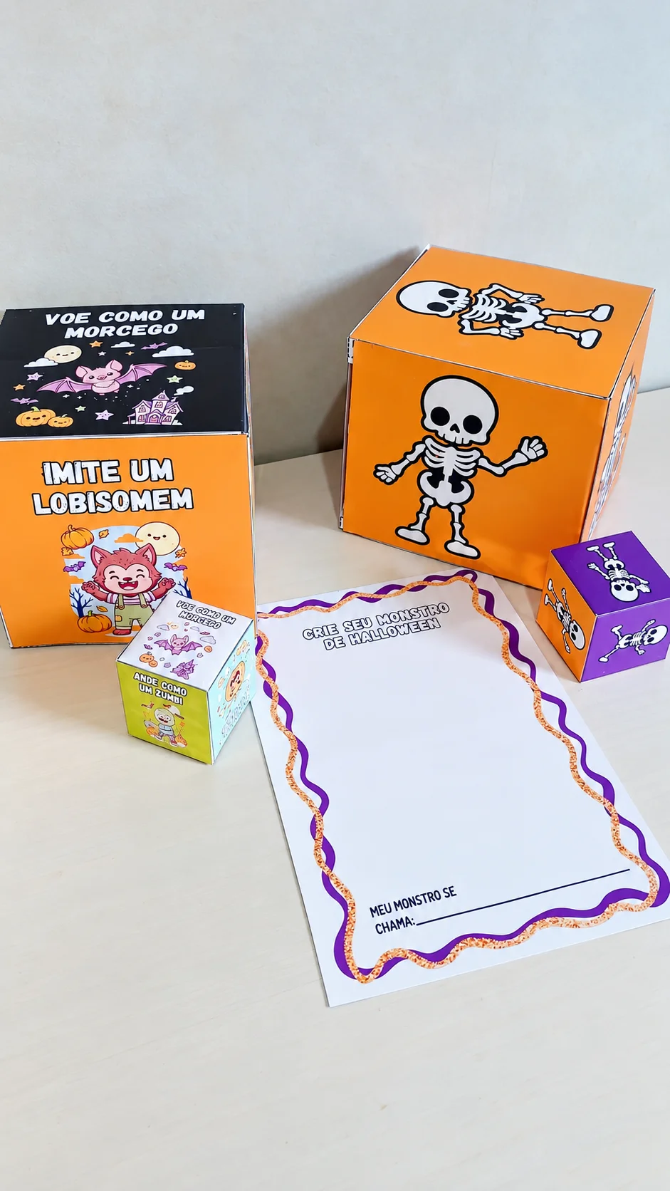 CAIXA DOS GESTOS – DESAFIOS DE HALLOWEEN- LÚDICO ANOS INICIAIS — amostra 4: Com a Caixa dos Gestos – Desafios de Halloween…