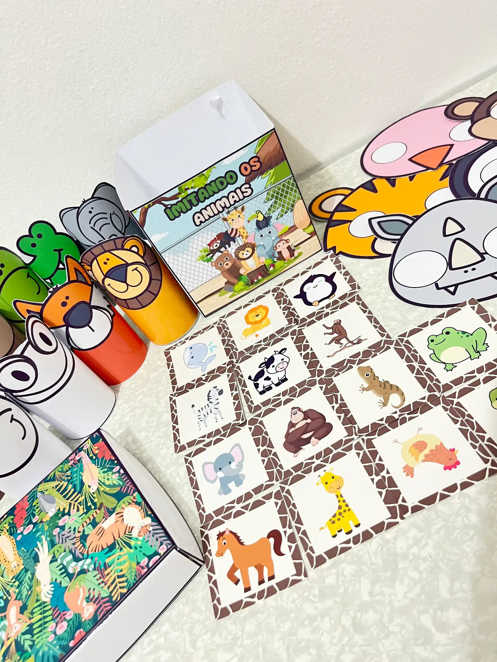 Caixa Imitando os Animais | Cards, Máscaras e Atividades Lúdicas — capa do material