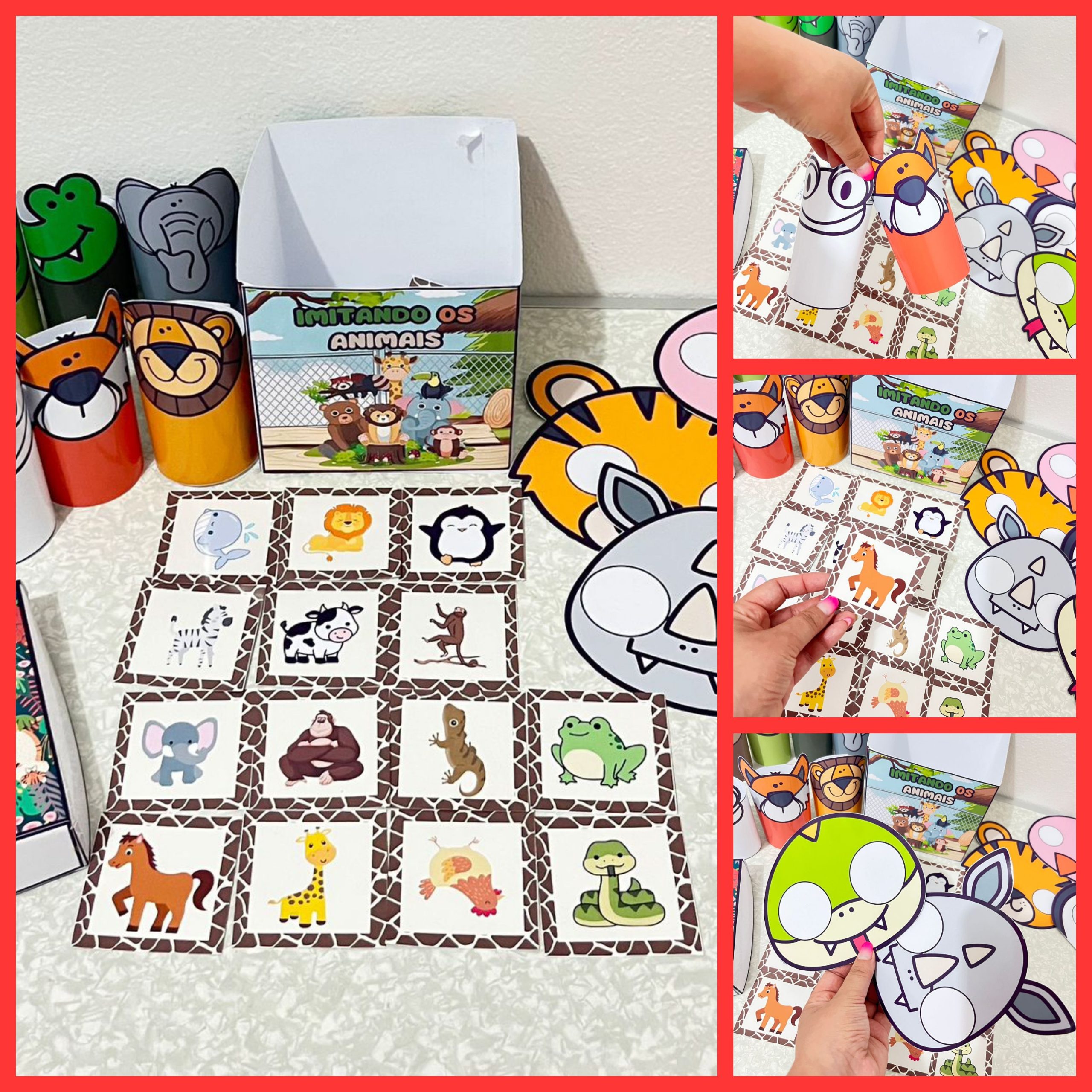 Caixa imitando os animais / dia dos animais | Educação Infantil — capa do material