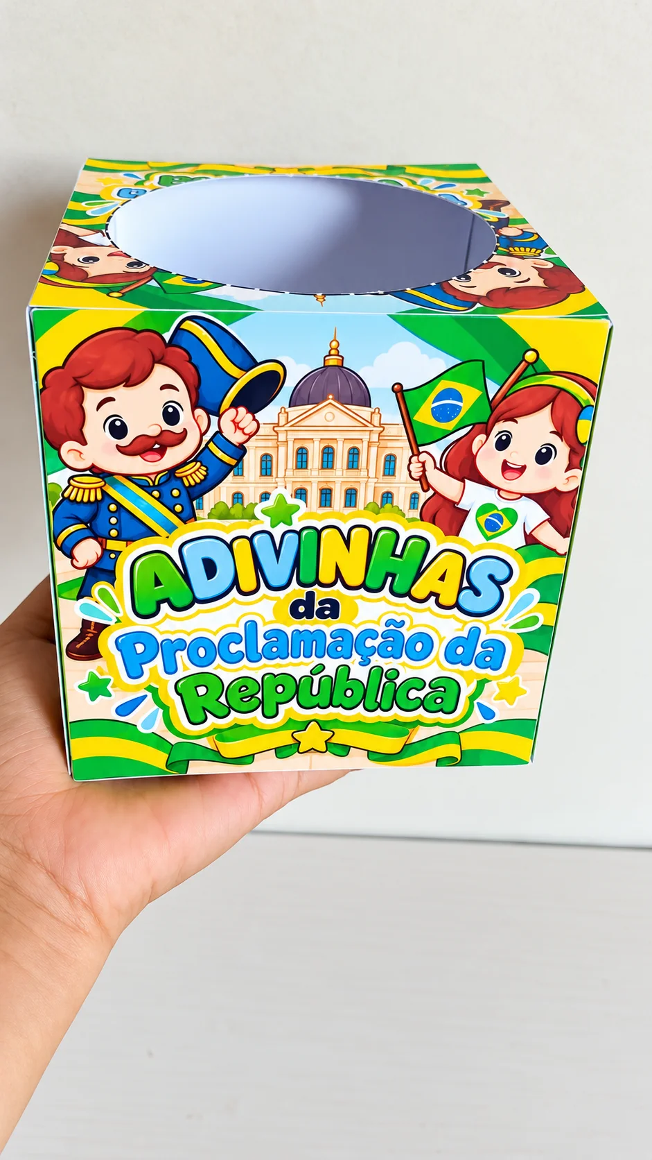 CAIXA INTERATIVA – ADIVINHAS DA PROCLAMAÇÃO DA REPÚBLICA — amostra 3: Apresento a Caixa de Adivinhas da Proclamação da