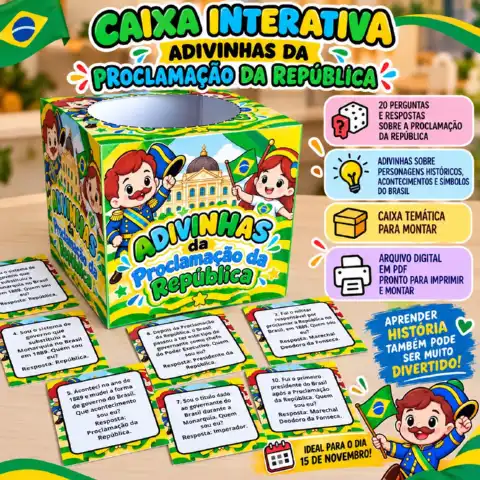 Caixa Interativa Proclamação da República – Adivinhas e Perguntas — capa do material