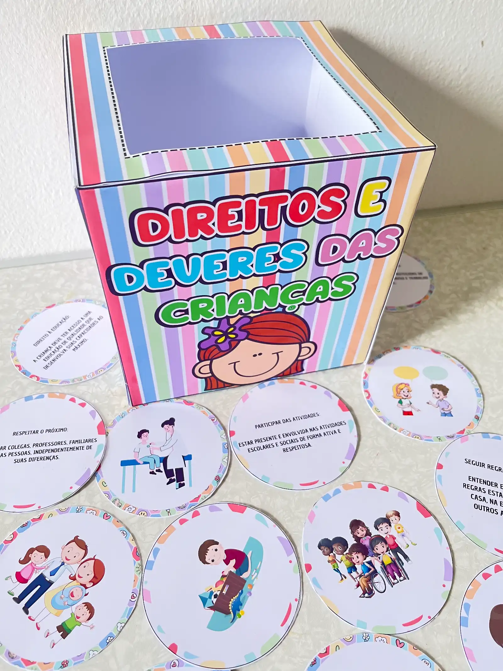 Caixa Lúdica Direitos e Deveres das Crianças | Cards Pedagógicos — amostra 1: Recurso pedagógico lúdico com caixa e cards… Caixa Lúdica Direitos e Deveres das Crianças | Cards Pedagógicos — amostra 1: Recurso pedagógico lúdico com caixa e cards…
