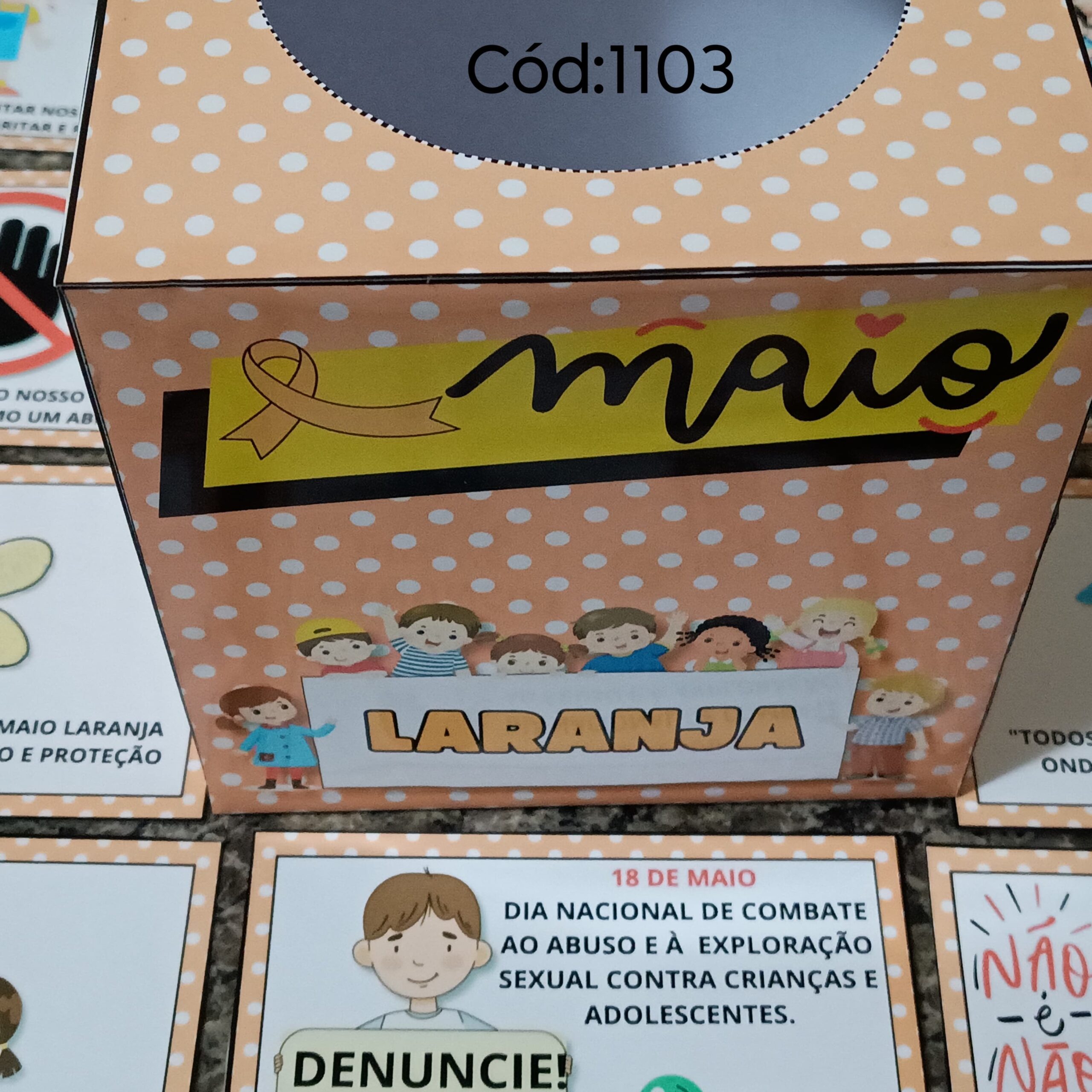 Caixa maio laranja – PDF para Imprimir | Educação Infantil e Anos Iniciais — capa do material