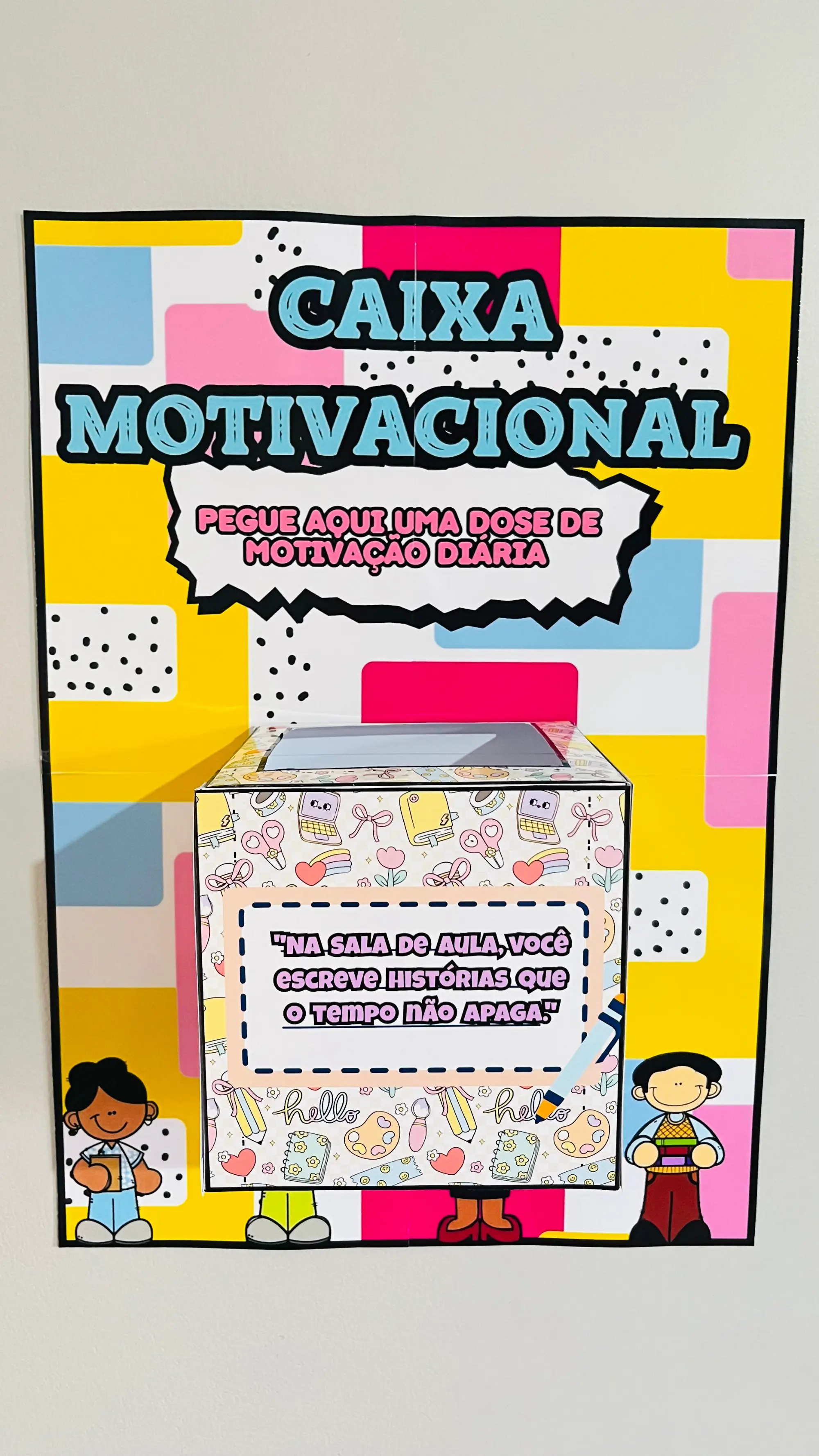 Caixa Motivacional para Professores Uma Dose de Carinho e Motivação — amostra 2: Um recurso encantador pensado…