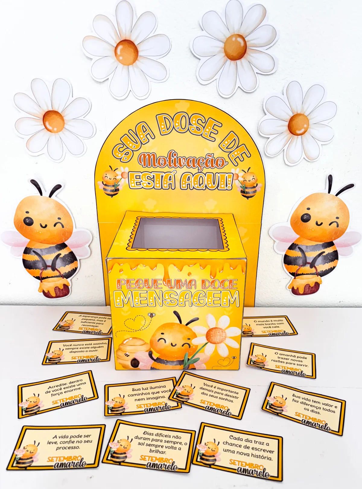 Caixa Motivacional Setembro Amarelo – 36 Mensagens de Acolhimento — amostra 3: Transforme pequenos gestos em grandes momentos
