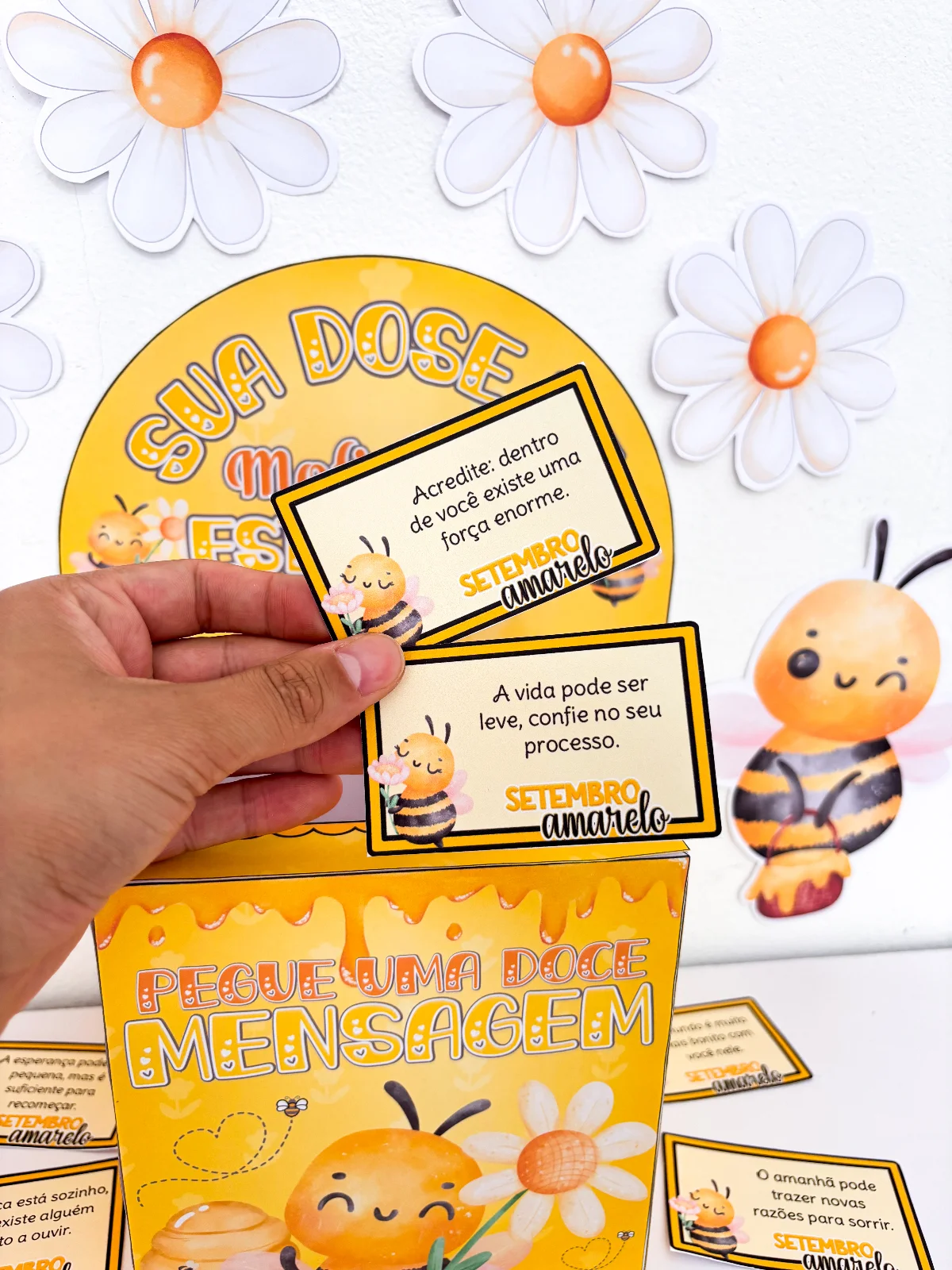 Caixa Motivacional Setembro Amarelo – 36 Mensagens de Acolhimento — amostra 5: Transforme pequenos gestos em grandes momentos