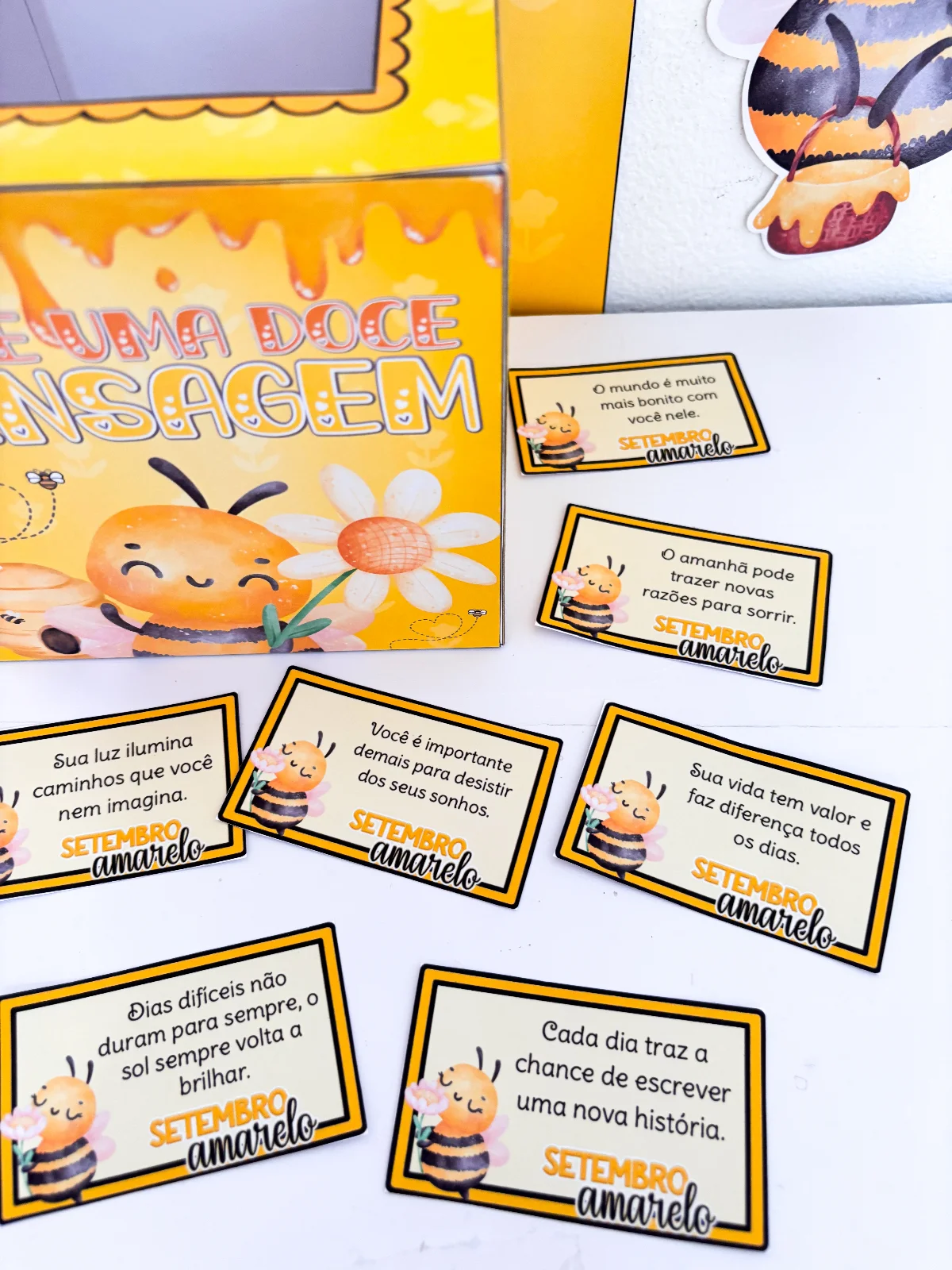 Caixa Motivacional Setembro Amarelo – 36 Mensagens de Acolhimento — amostra 7: Transforme pequenos gestos em grandes momentos