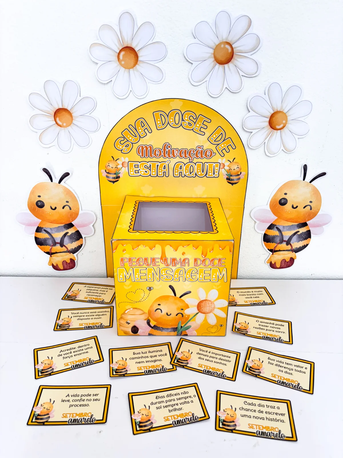 Caixa Motivacional Setembro Amarelo – 36 Mensagens de Acolhimento — amostra 2: Sobre o Caixa Motivacional Setembro Amarelo…