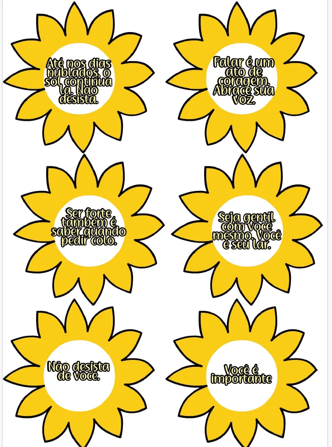 CAIXA MOTIVACIONAL SETEMBRO AMARELO – ALFABETIZAÇÃO — amostra 1: A Caixa Motivacional Setembro Amarelo pode ser utilizada… CAIXA MOTIVACIONAL SETEMBRO AMARELO – ALFABETIZAÇÃO — amostra 1: A Caixa Motivacional Setembro Amarelo pode ser utilizada…