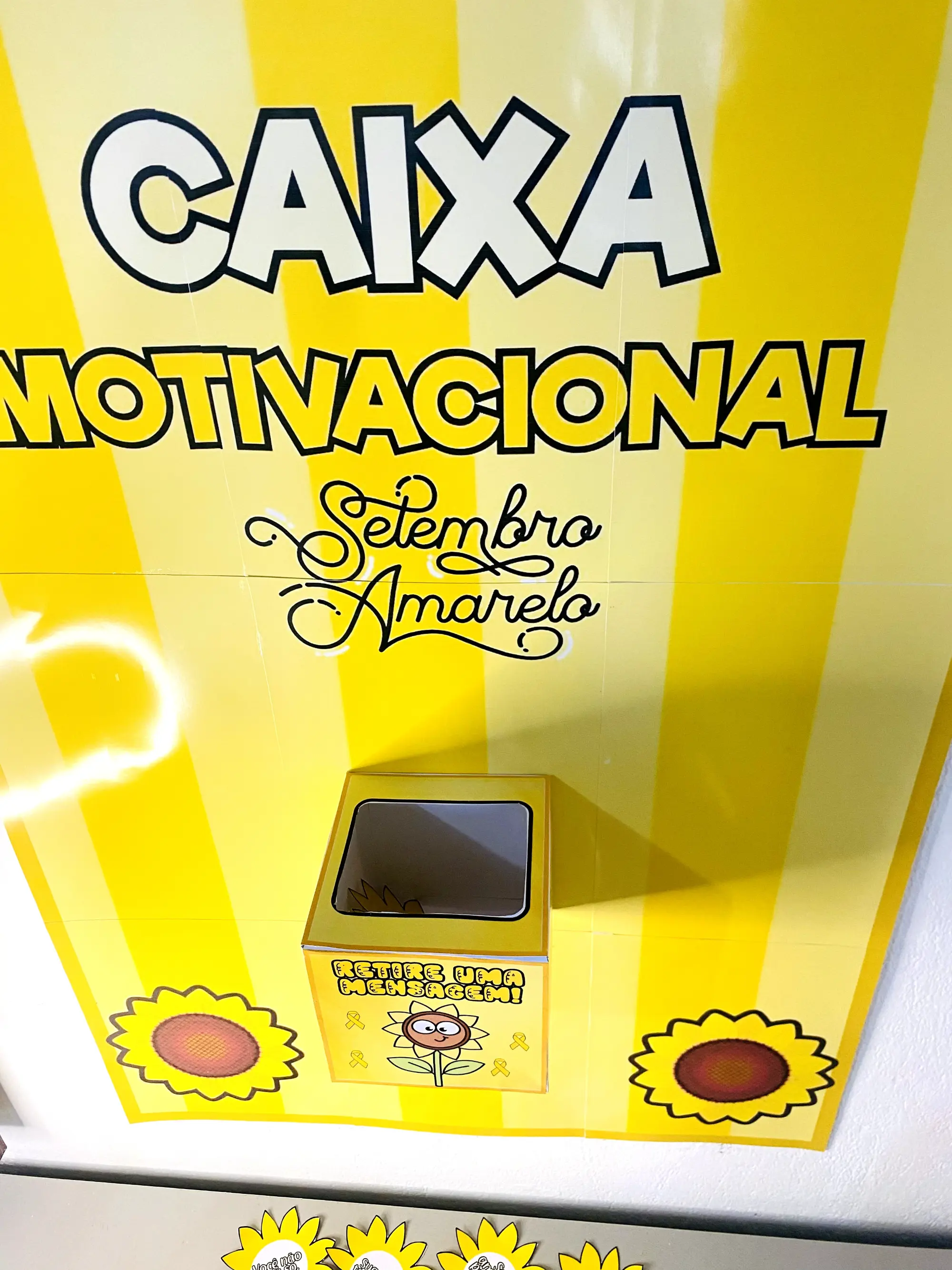 CAIXA MOTIVACIONAL SETEMBRO AMARELO – ALFABETIZAÇÃO — amostra 6: A Caixa Motivacional Setembro Amarelo pode ser utilizada… CAIXA MOTIVACIONAL SETEMBRO AMARELO – ALFABETIZAÇÃO — amostra 6: A Caixa Motivacional Setembro Amarelo pode ser utilizada…