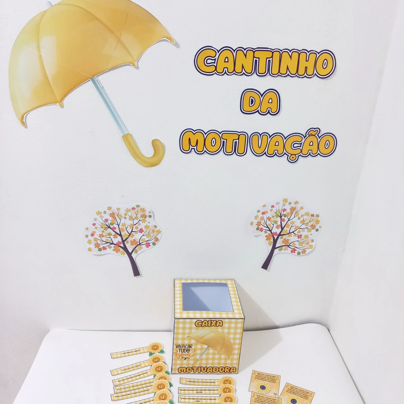 Caixa Motivadora e Painel – Setembro Amarelo | Kit Motivacional — amostra 5: Caixa Motivadora, painel e mensagens de…