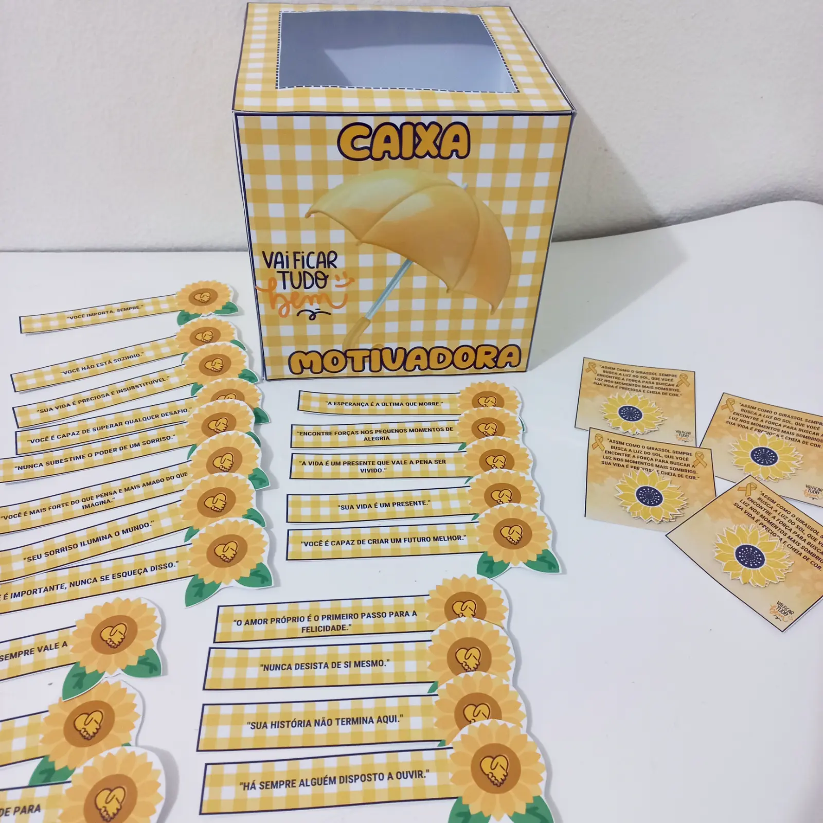 Caixa Motivadora e Painel – Setembro Amarelo | Kit Motivacional — Atividades para Todas as séries: Caixa Motivadora, painel…