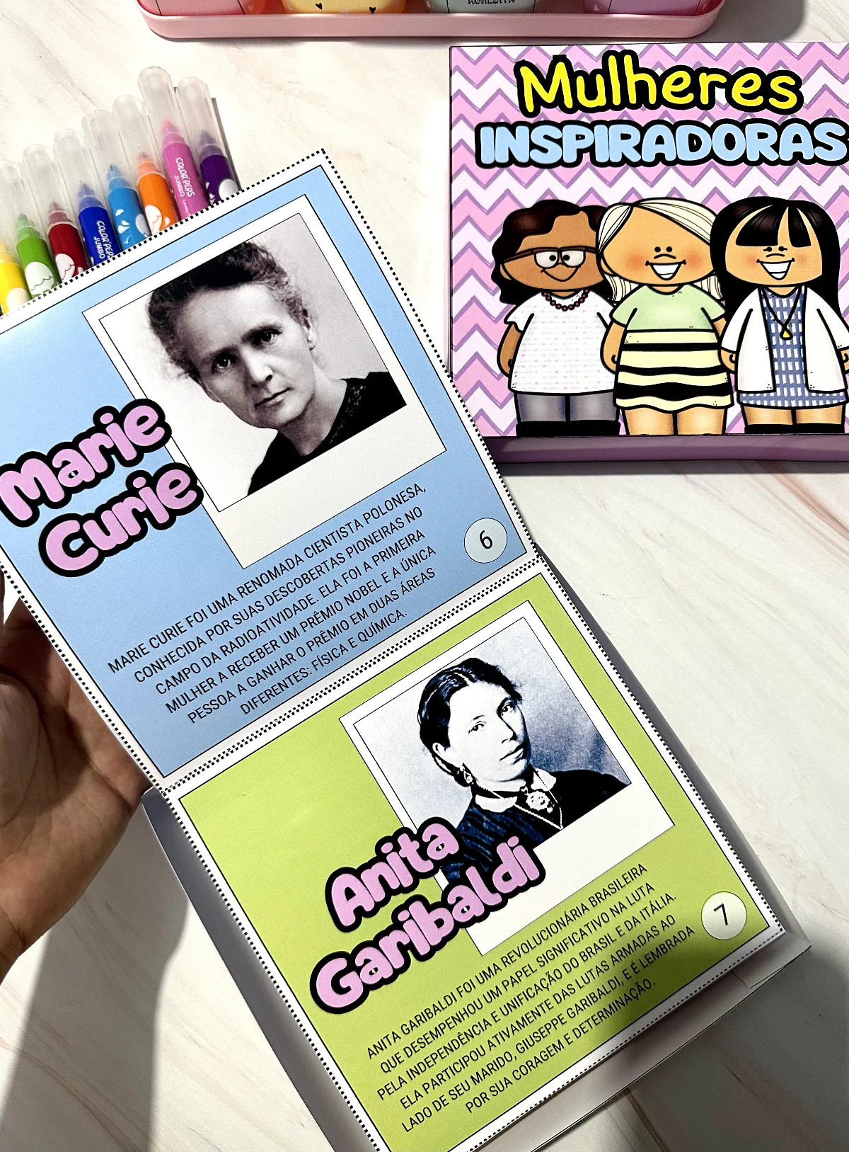 Caixa Mulheres Inspiradoras - Dia da Mulher — amostra 1: Arquivo em formato de caixa para trabalhar o tema “Dia…