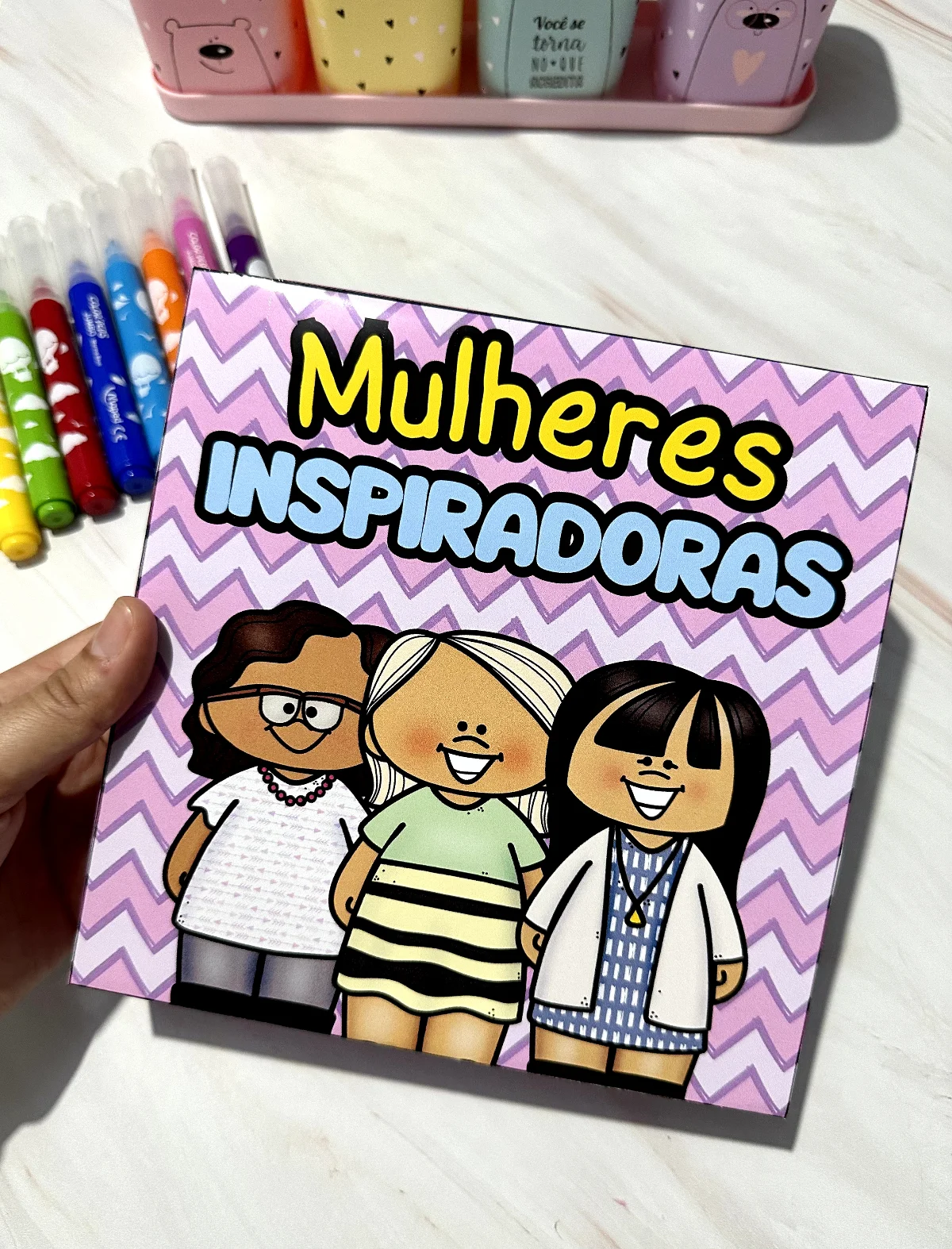 Caixa Mulheres Inspiradoras - Dia da Mulher — Alfabetização para Educação Infantil: Arquivo em formato de caixa para…