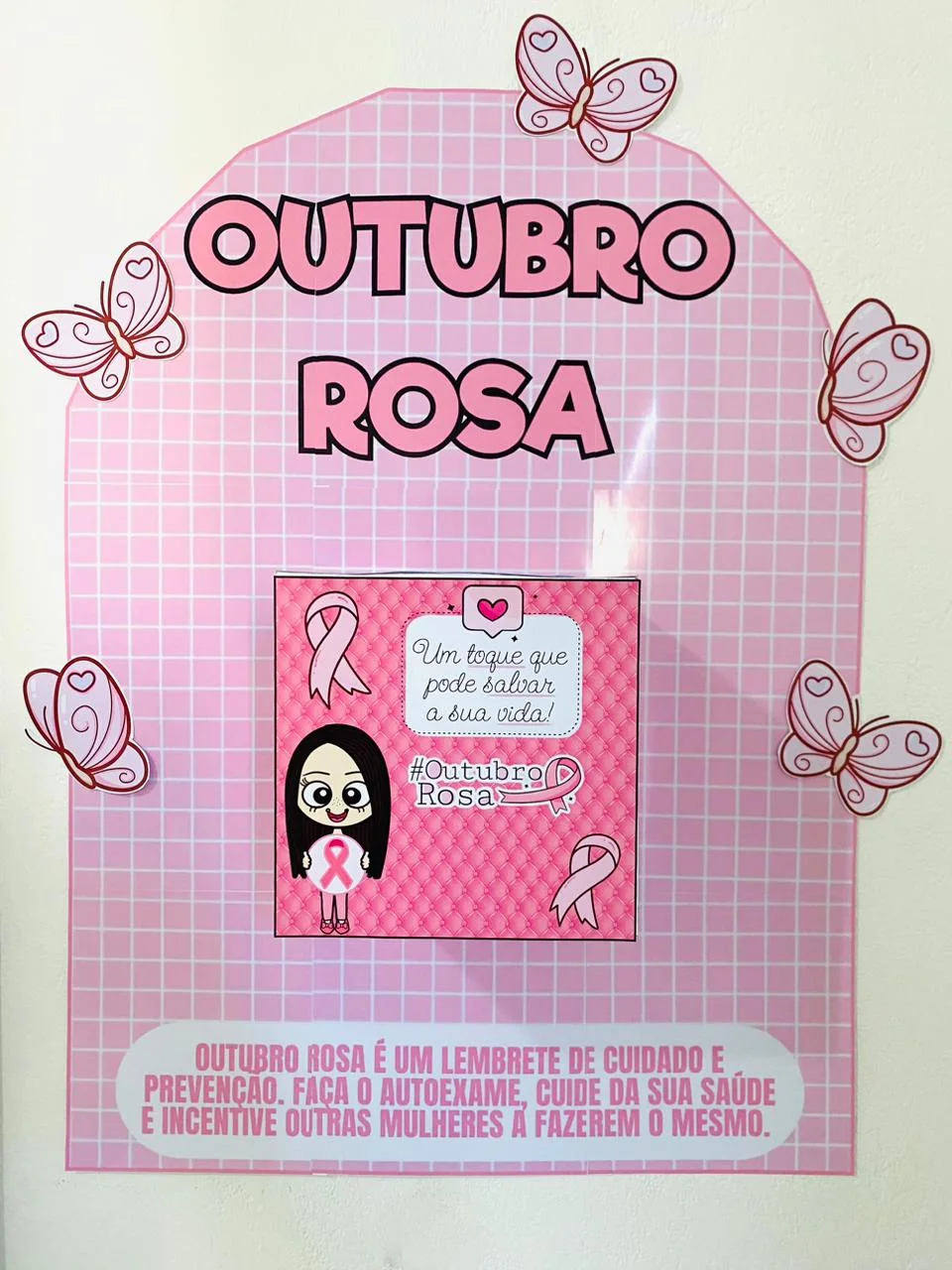 Caixa Outubro Rosa : Kit para Montar com Cartões de Mensagens — amostra 3: Arquivo Caixa Outubro Rosa para imprimir e…