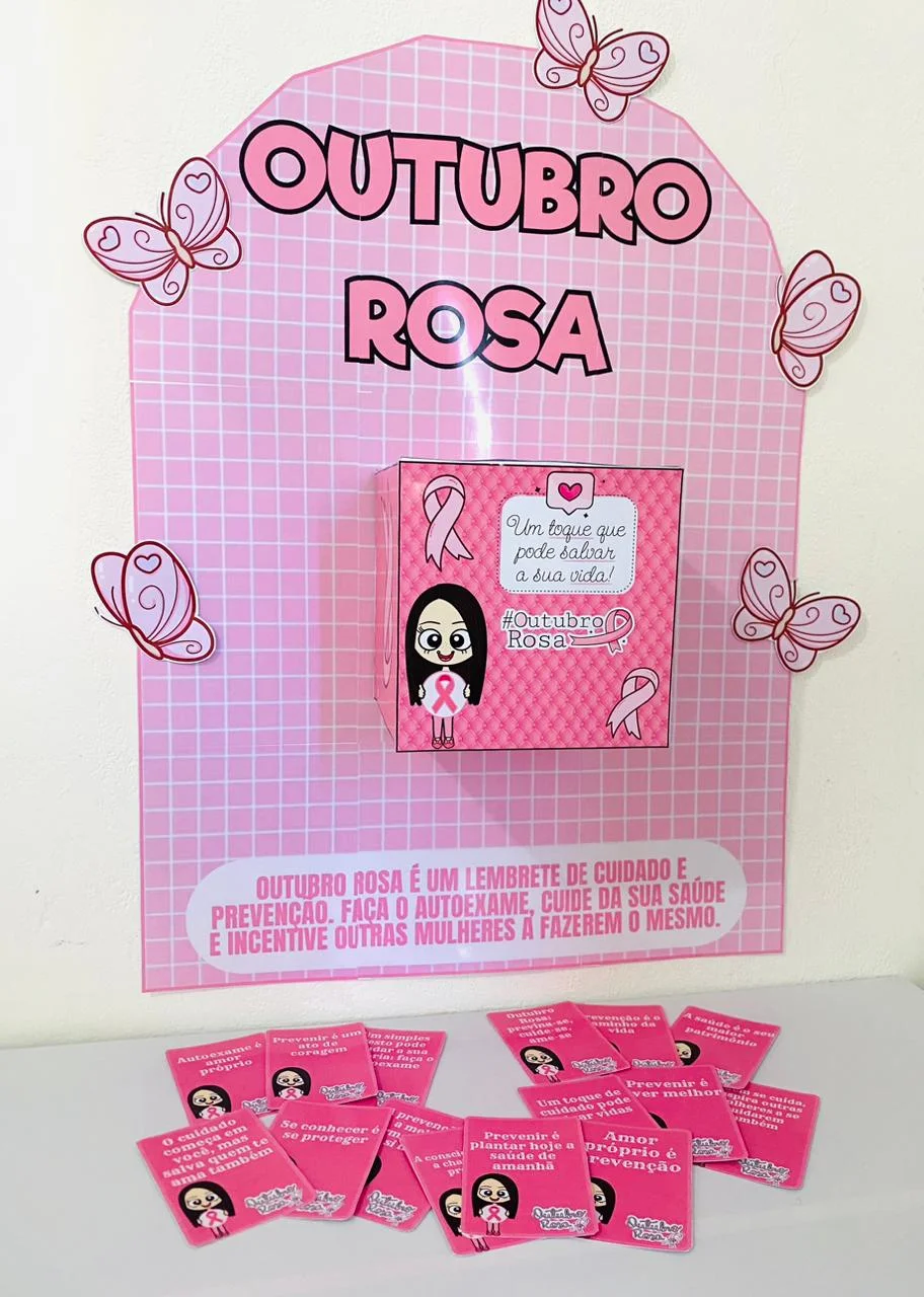 Caixa Outubro Rosa : Kit para Montar com Cartões de Mensagens — capa do material