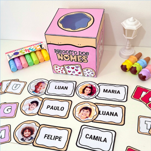 Caixa pedagógica: biscoito dos nomes - atividade para trabalhar o nome próprio — capa do material