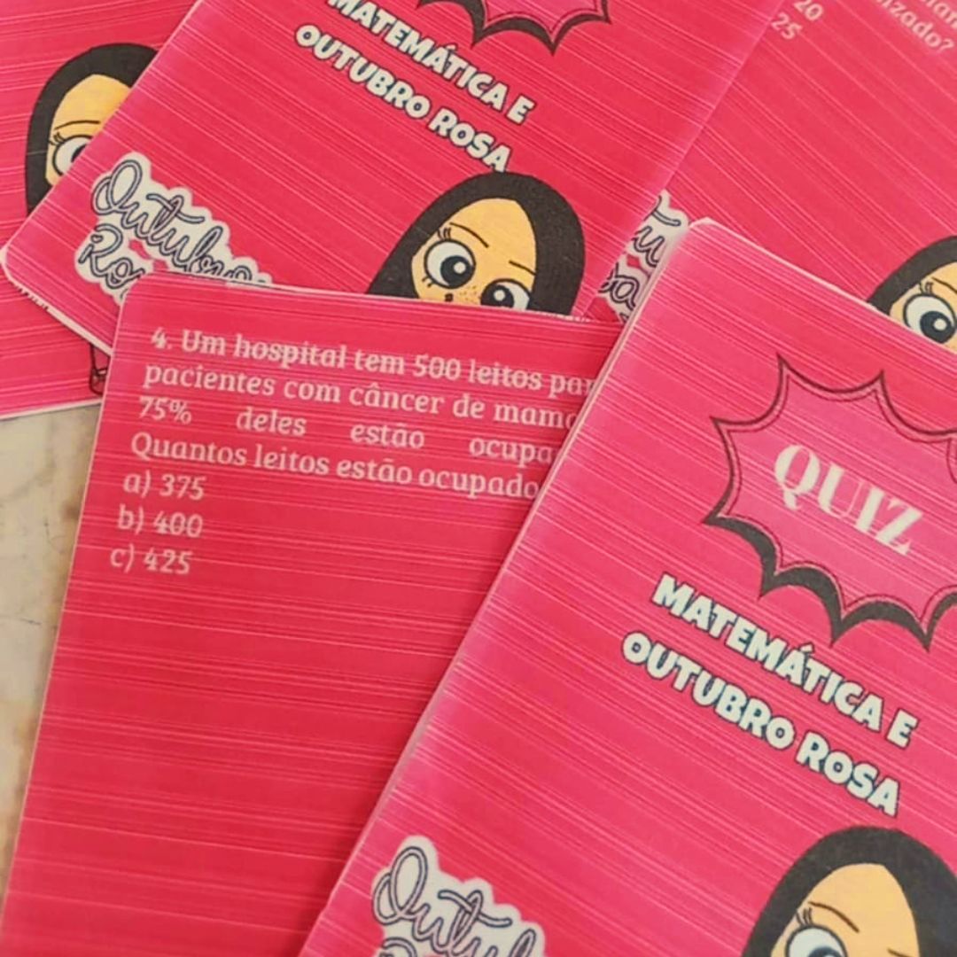 Caixa pedagógica / quiz: outubro rosa e matemática anos finais e ensino médio — amostra 3: Quiz de Matemática e Outubro… Caixa pedagógica / quiz: outubro rosa e matemática anos finais e ensino médio — amostra 3: Quiz de Matemática e Outubro…