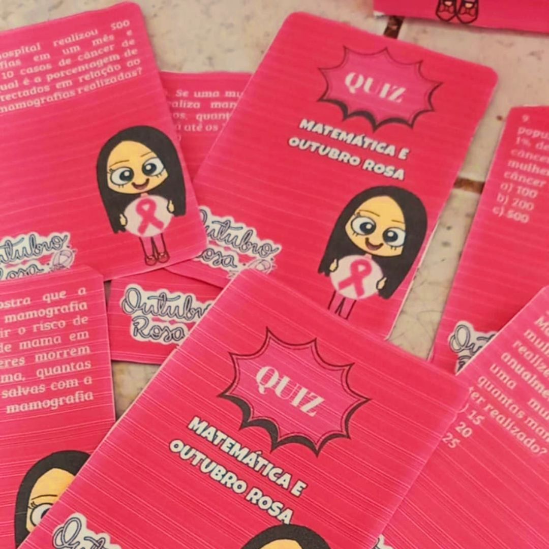 Caixa pedagógica / quiz: outubro rosa e matemática anos finais e ensino médio — amostra 4: Quiz de Matemática e Outubro… Caixa pedagógica / quiz: outubro rosa e matemática anos finais e ensino médio — amostra 4: Quiz de Matemática e Outubro…
