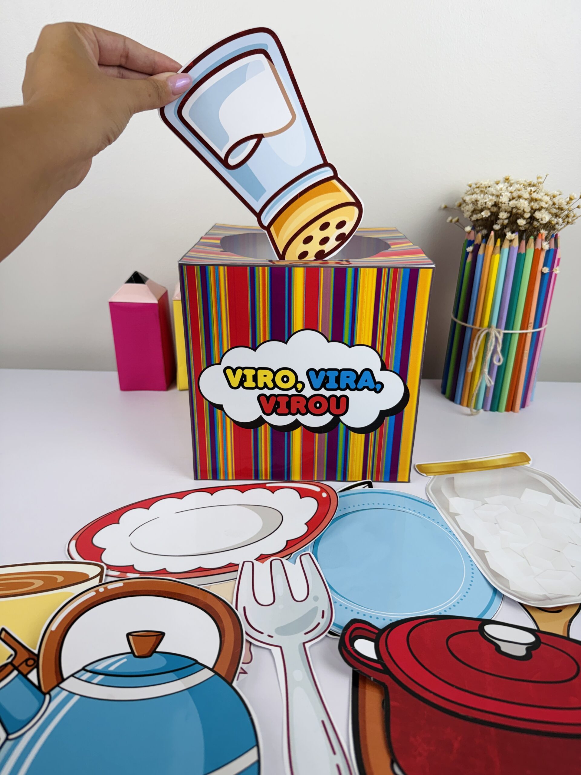 Caixa pedagógica: viro, vira, virou – PDF para Imprimir | Educação Infantil e Anos Iniciais — capa do material