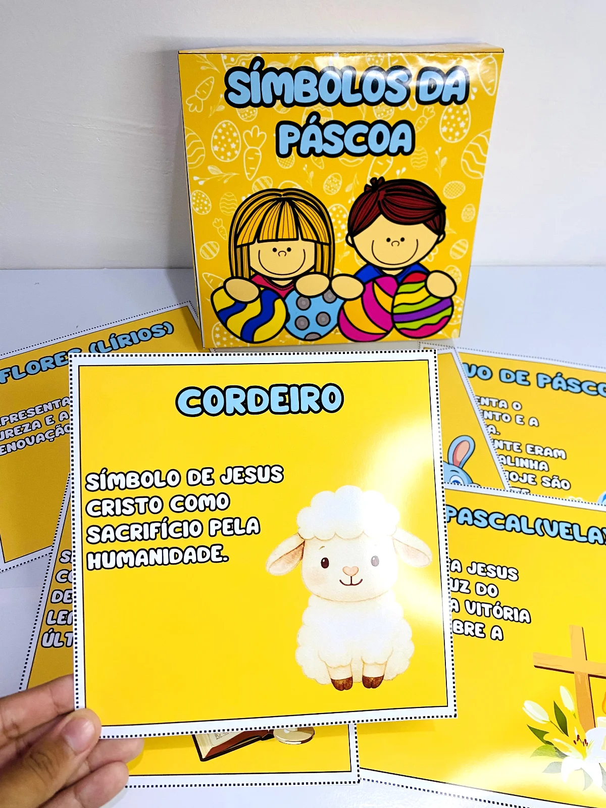 Caixa Símbolos da Páscoa — amostra 3: Uma forma lúdica e significativa de ensinar o verdadeiro sentido da Páscoa para as…
