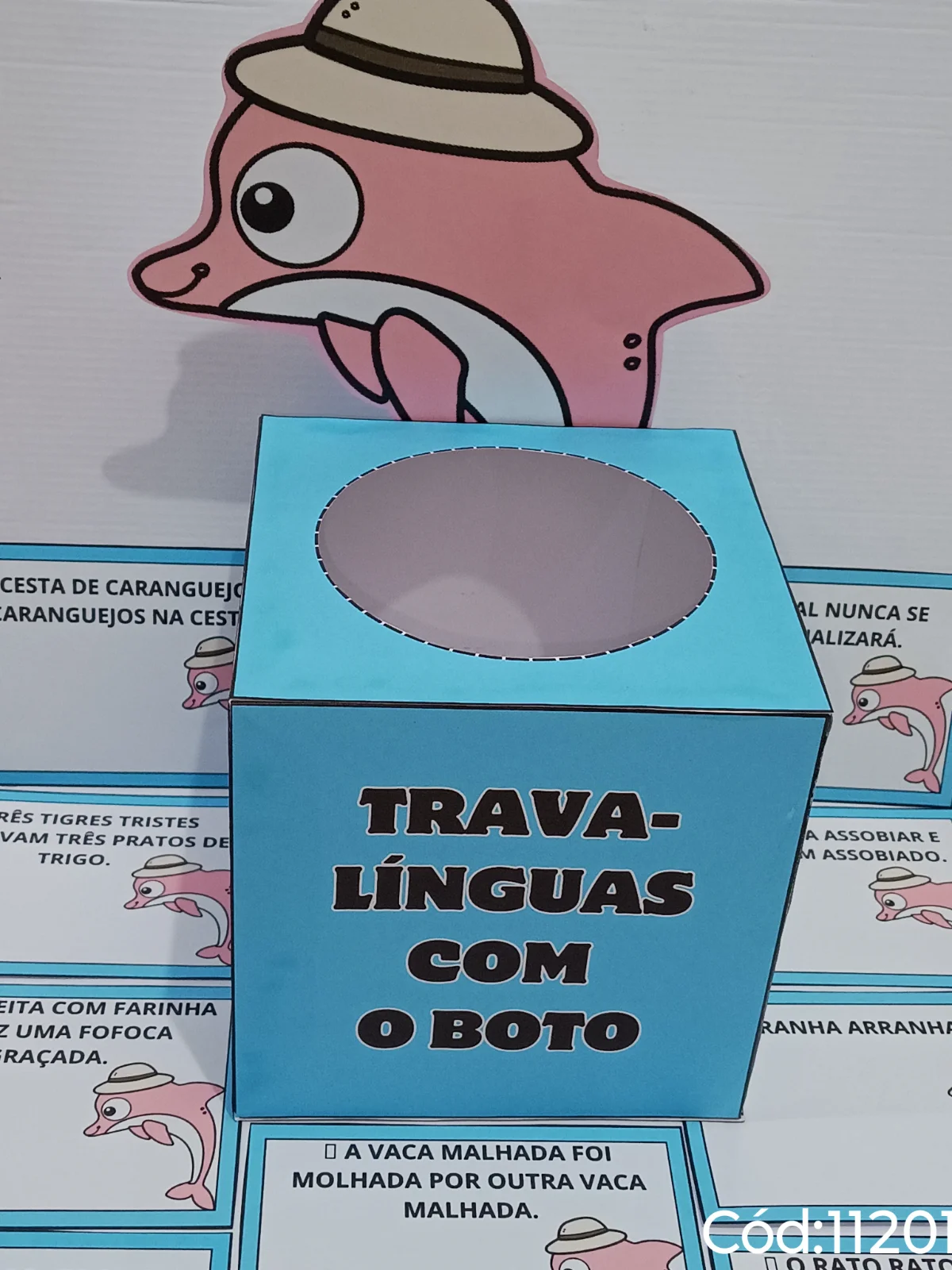 Caixa trava línguas do Boto — capa do material