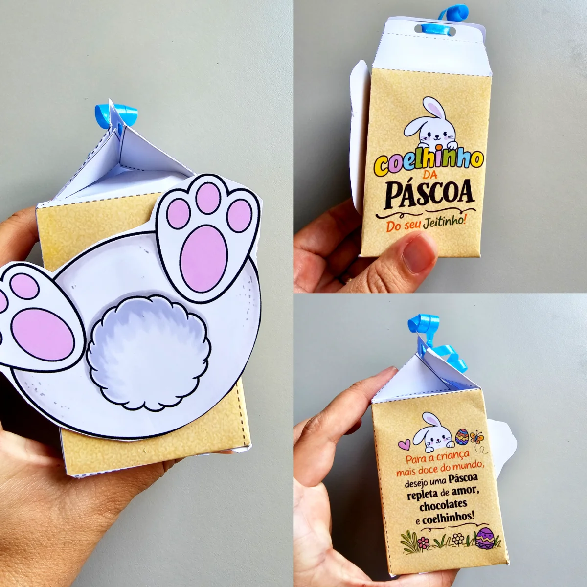 Caixinha Coelhinho da Páscoa — amostra 1: Lembrancinha criativa para a Páscoa