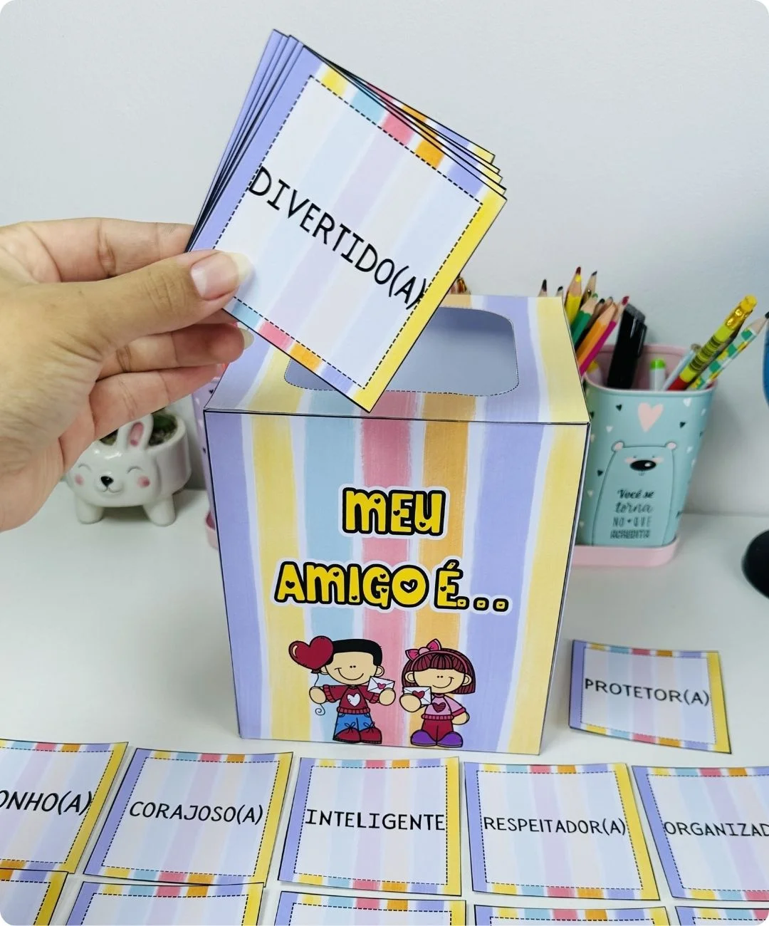 Caixinha de amizade para imprimir — Infantil e Anos Iniciais — Português para Educação Infantil: Leve uma troca de elogios…