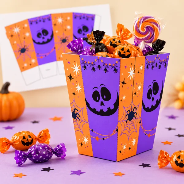 Caixinha de Halloween para Imprimir – Lembrancinha em PDF — amostra 1: Caixinha porta-doces de Halloween para imprimir Caixinha de Halloween para Imprimir – Lembrancinha em PDF — amostra 1: Caixinha porta-doces de Halloween para imprimir
