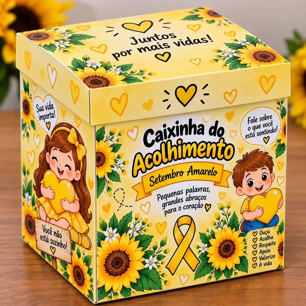 Caixinha do Acolhimento PLR para revenda💛 — Caixinha do — amostra 2: 💛 🌻 CAIXINHA DO ACOLHIMENTO – SETEMBRO AMARELO 🌻…