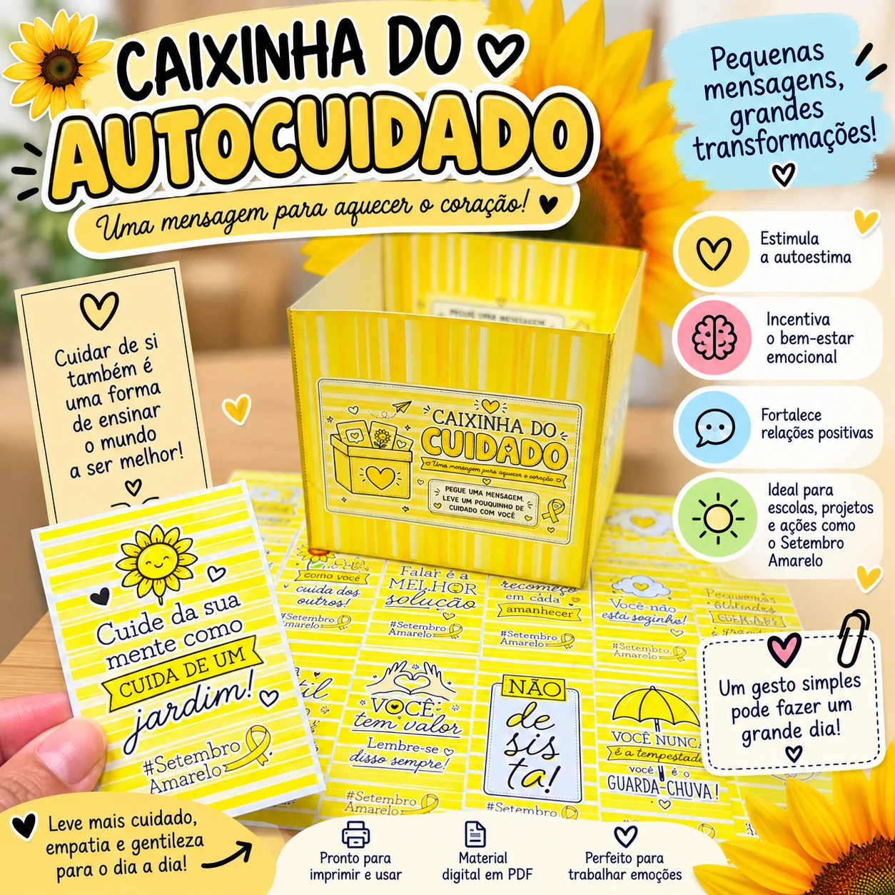 CAIXINHA DO CUIDADO - SETEMBRO AMARELO - SAUDE MENTAL — capa do material