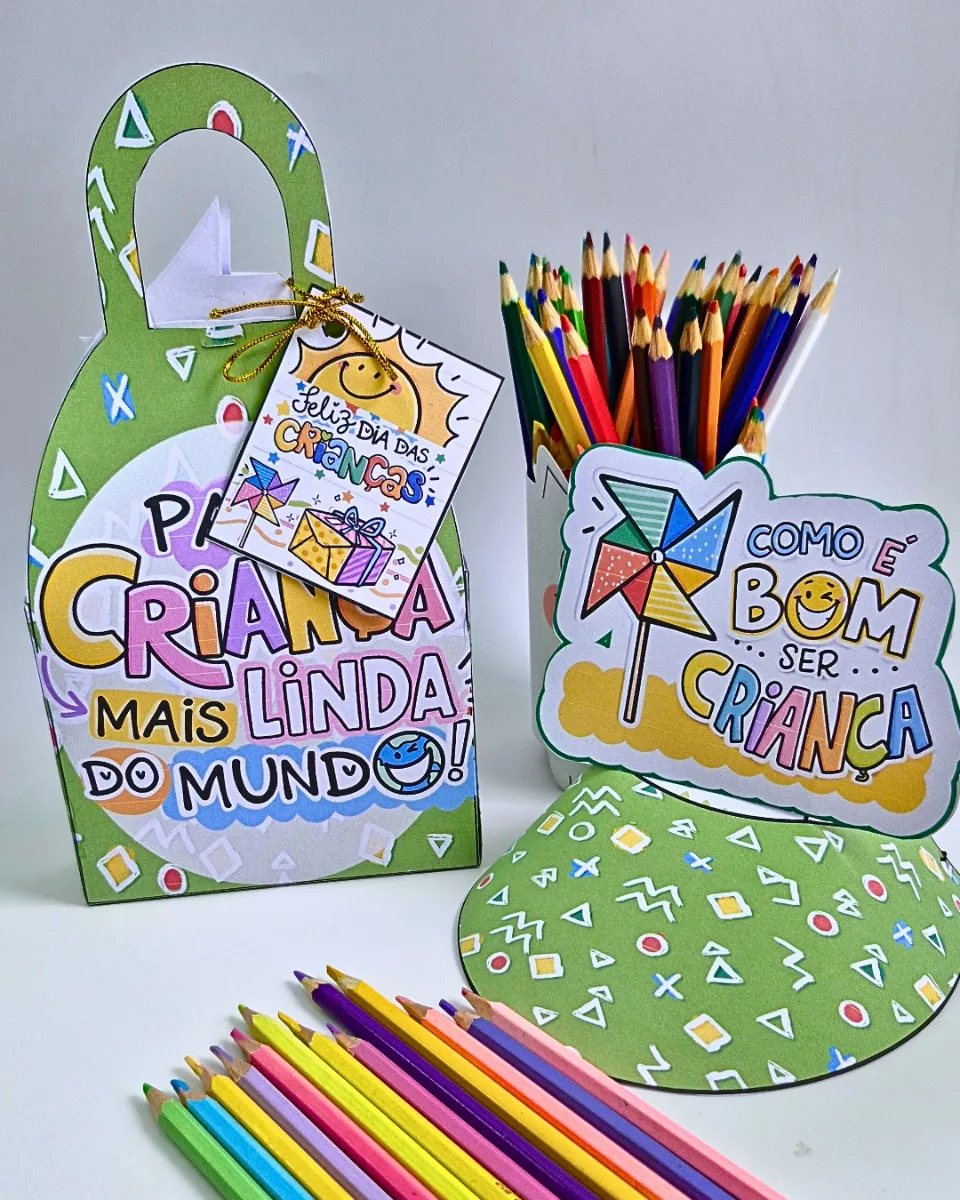 Caixinha e Viseira Para a Criança Mais Linda – Lembrancinha Dia das Crianças — amostra 2: Encante os pequenos com essa…