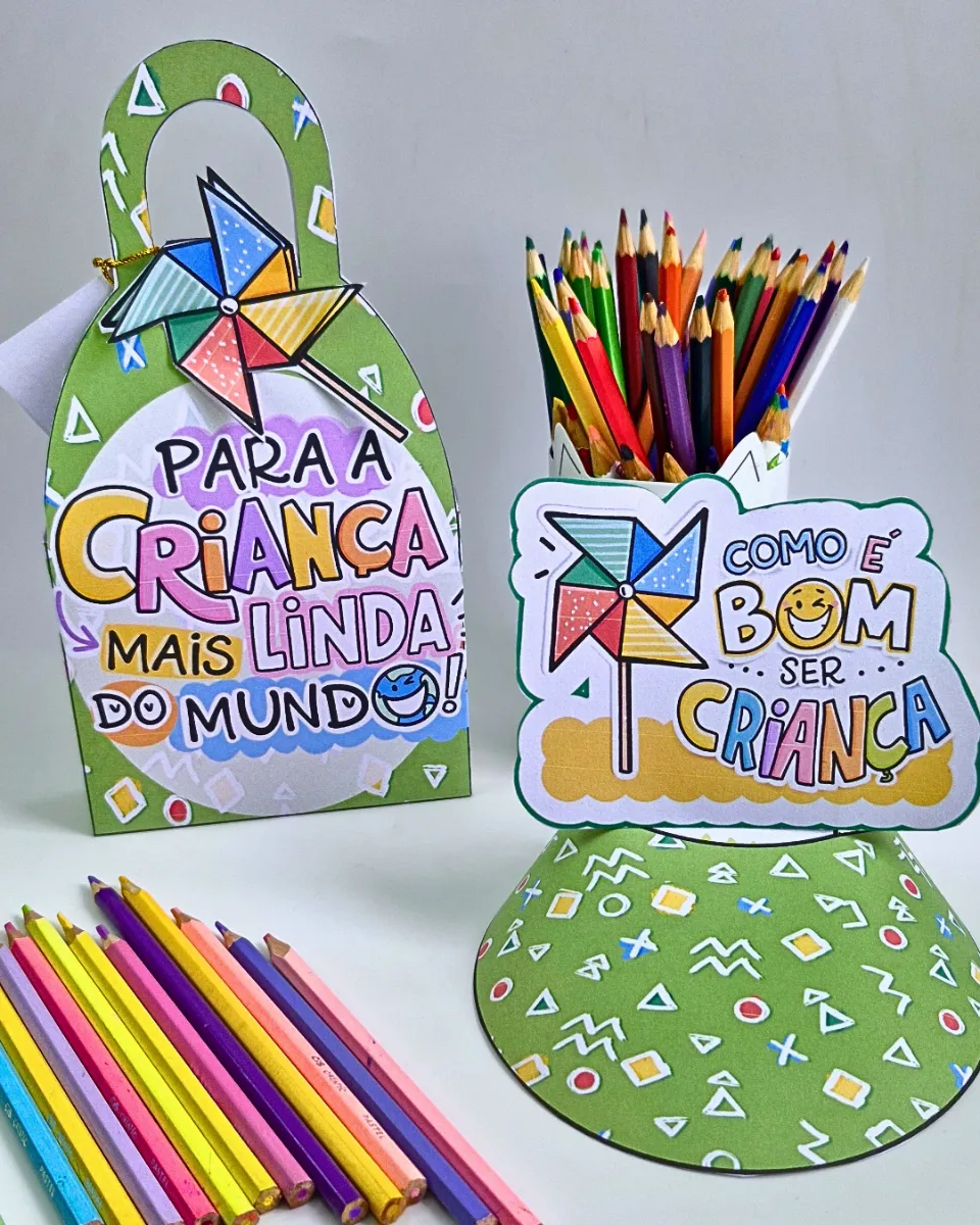 Caixinha e Viseira Para a Criança Mais Linda – Lembrancinha Dia das Crianças — amostra 6: Encante os pequenos com essa…