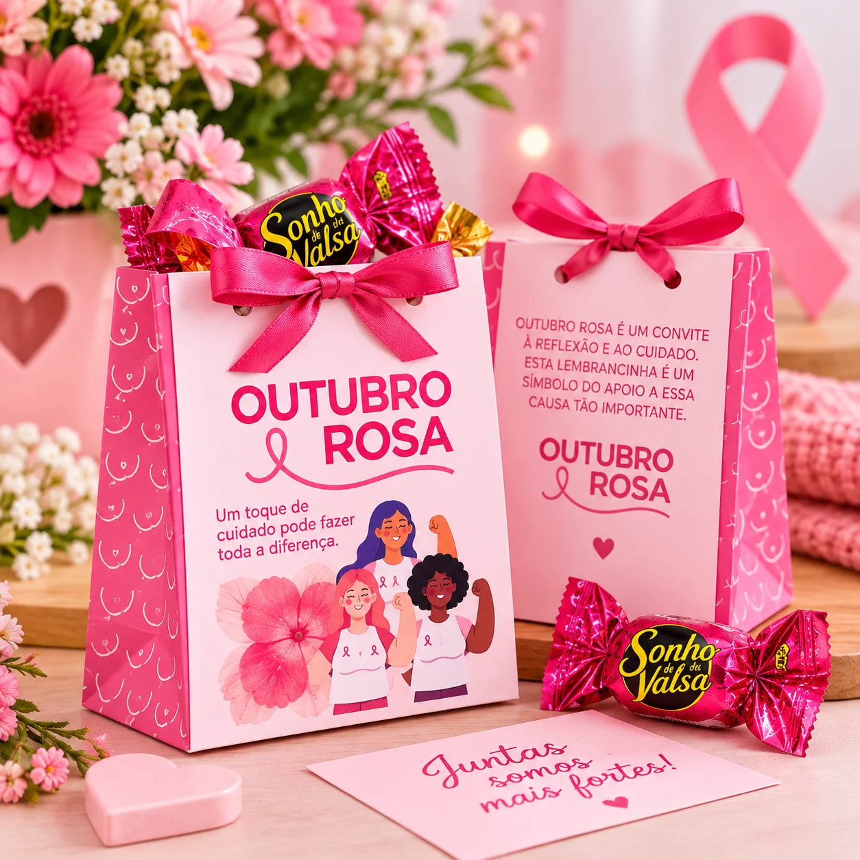 Caixinha Outubro Rosa para Imprimir – Lembrancinha em PDF — amostra 2: Caixinha Outubro Rosa em PDF para imprimir