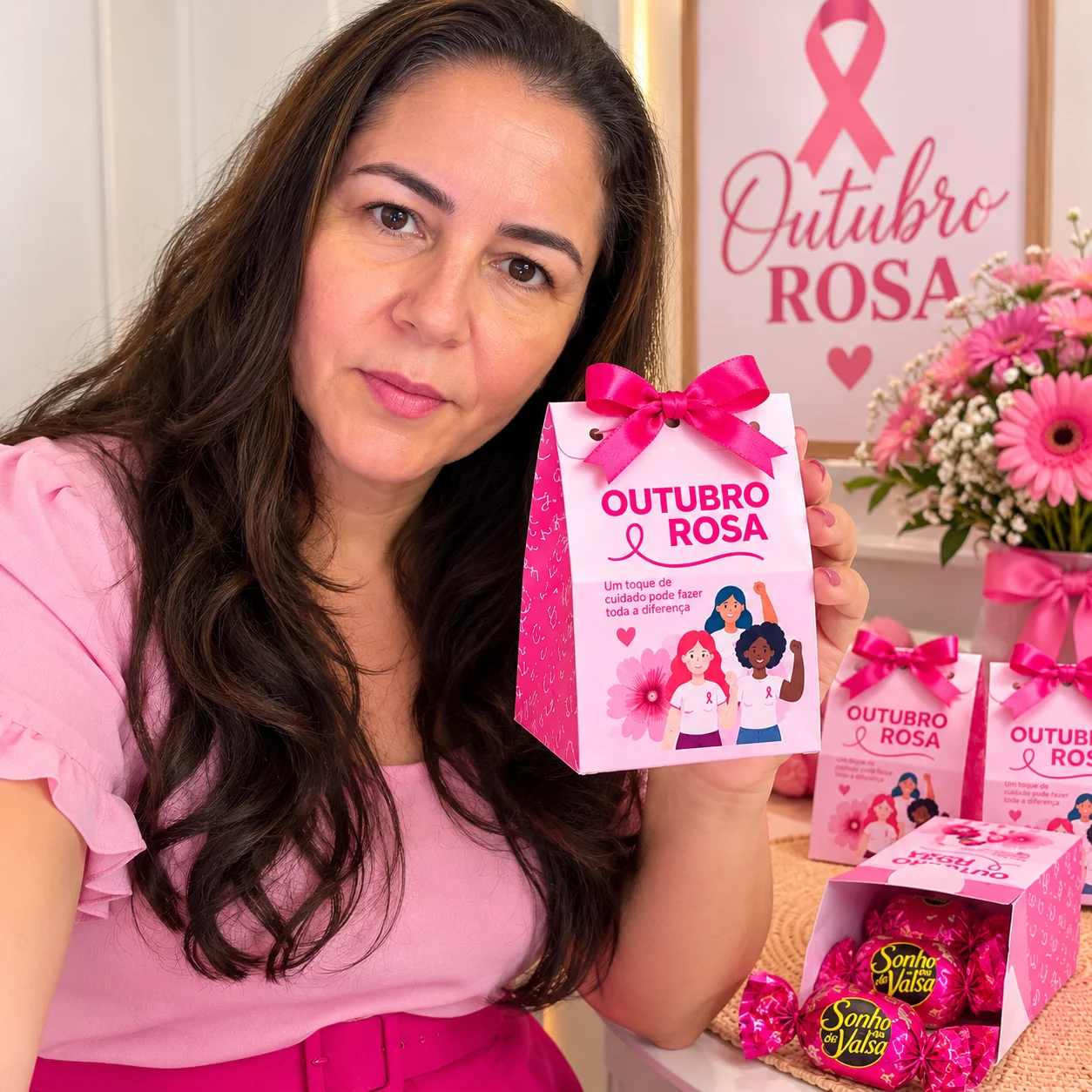 Caixinha Outubro Rosa para Imprimir – Lembrancinha em PDF — amostra 4: Caixinha Outubro Rosa em PDF para imprimir