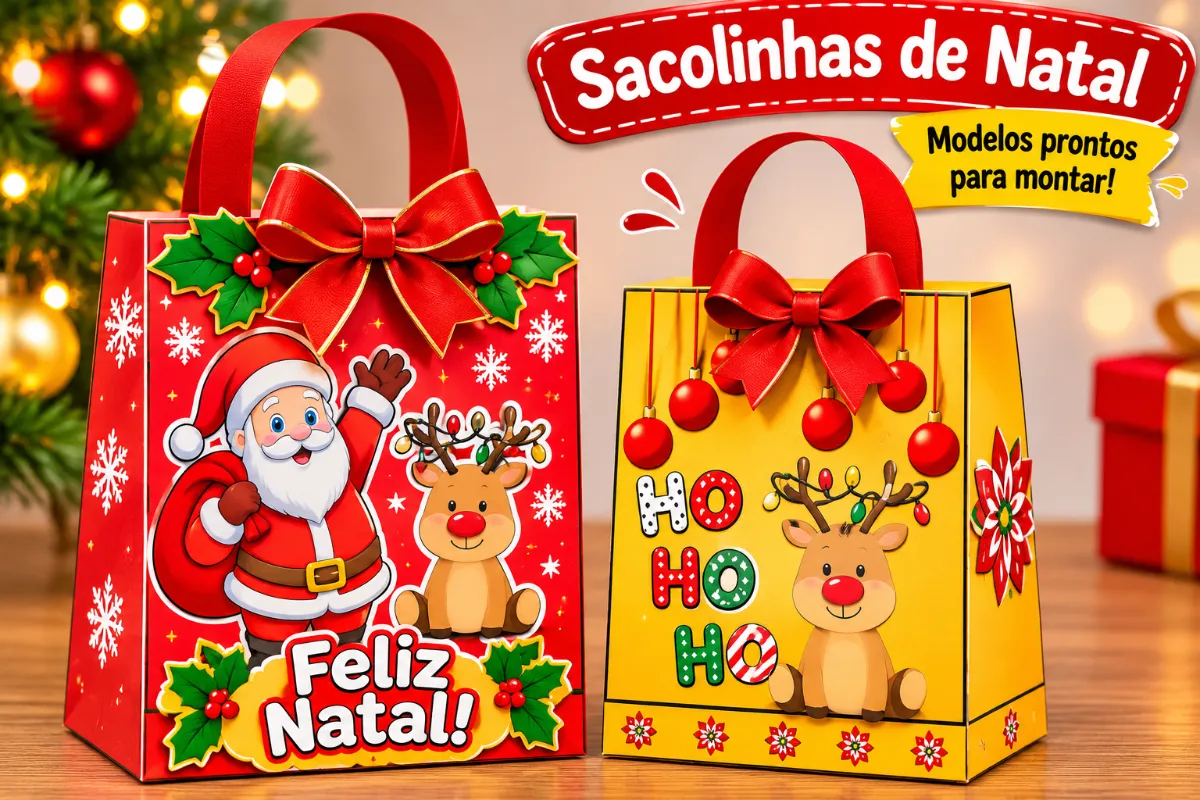Caixinhas de Natal para imprimir – Kit com duas embalagens — Datas comemorativas para Ensino Fundamental I (1º–5º): kit com…