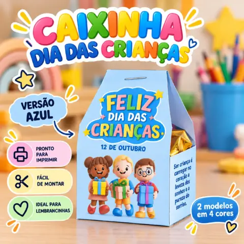 Caixinhas Dia das Crianças – 2 Modelos em 4 Cores — amostra 2: Prepare uma lembrancinha especial para o Dia das Crianças… Caixinhas Dia das Crianças – 2 Modelos em 4 Cores — amostra 2: Prepare uma lembrancinha especial para o Dia das Crianças…