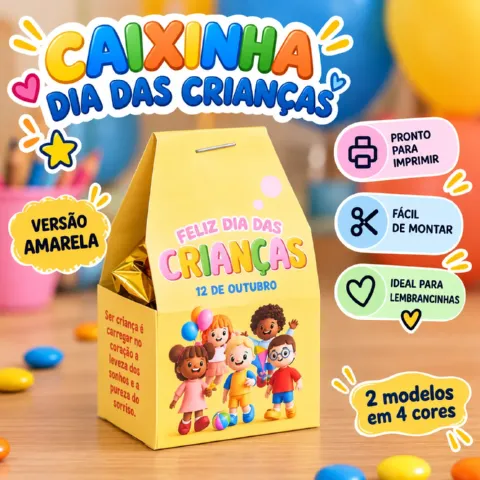Caixinhas Dia das Crianças – 2 Modelos em 4 Cores — amostra 3: Caixinhas Dia das Crianças com 2 modelos em 4 cores, prontas… Caixinhas Dia das Crianças – 2 Modelos em 4 Cores — amostra 3: Caixinhas Dia das Crianças com 2 modelos em 4 cores, prontas…