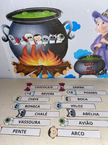 🤩 CALDEIRÃO DA LEITURA - Desvendando Palavras com a Bruxa! 🤩 — capa do material