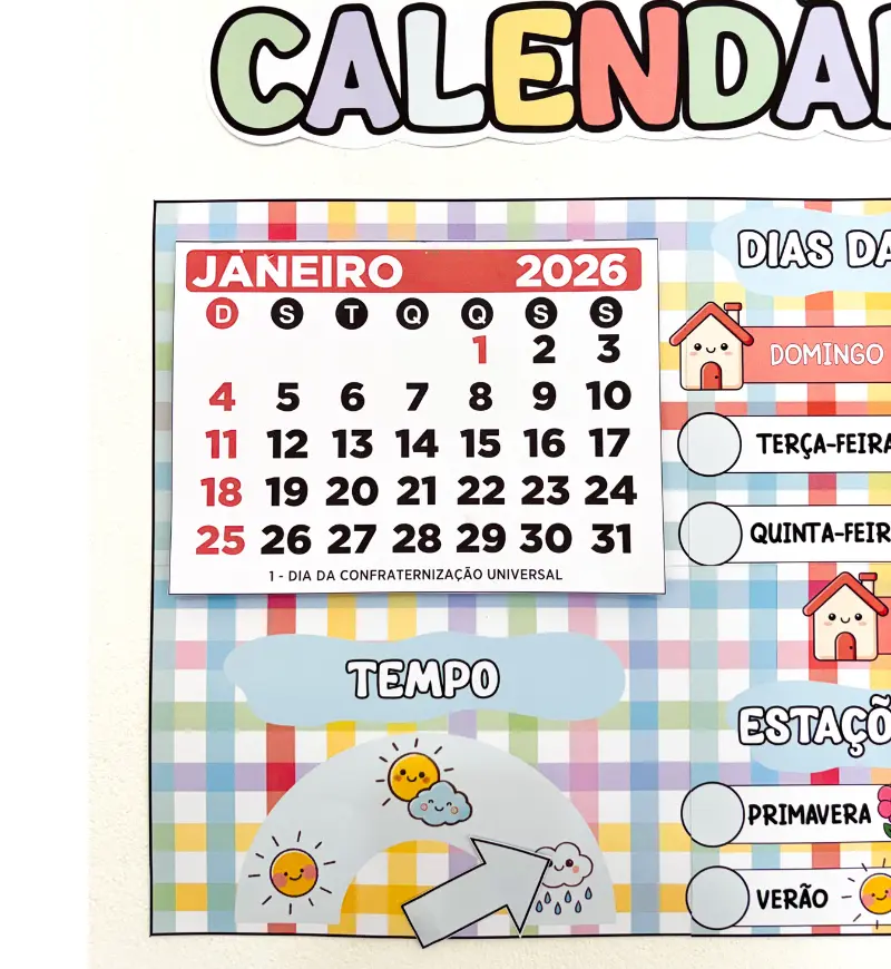 Calendário 2026 para imprimir: painel para a rotina escolar — amostra 4: Para quem é indicado