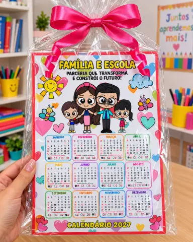 CALENDÁRIO 2027 FAMÍLIA E ESCOLA - ARQUIVO EM PDF — amostra 1: ✨ Uma lembrancinha linda, útil e cheia de carinho para…