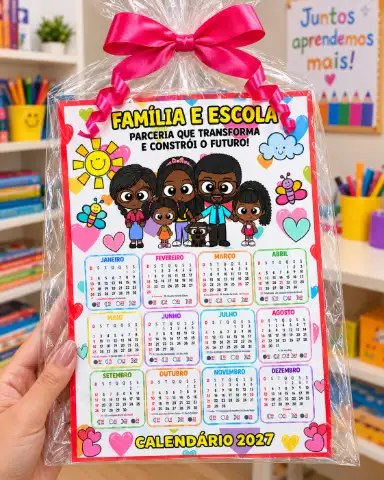 CALENDÁRIO 2027 FAMÍLIA E ESCOLA - ARQUIVO EM PDF — amostra 4: ✨ Uma lembrancinha linda, útil e cheia de carinho para…